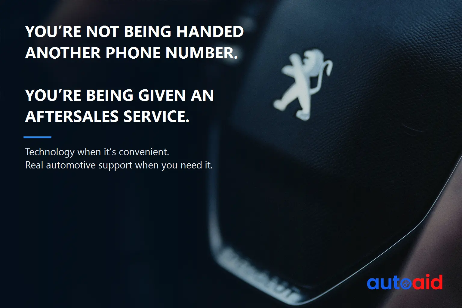 Volume image 7: You're being given an aftersales service.